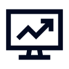 display-chart-up icon