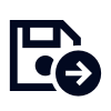 floppy-disk-circle-arrow-right icon