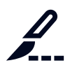 scalpel-line-dashed icon