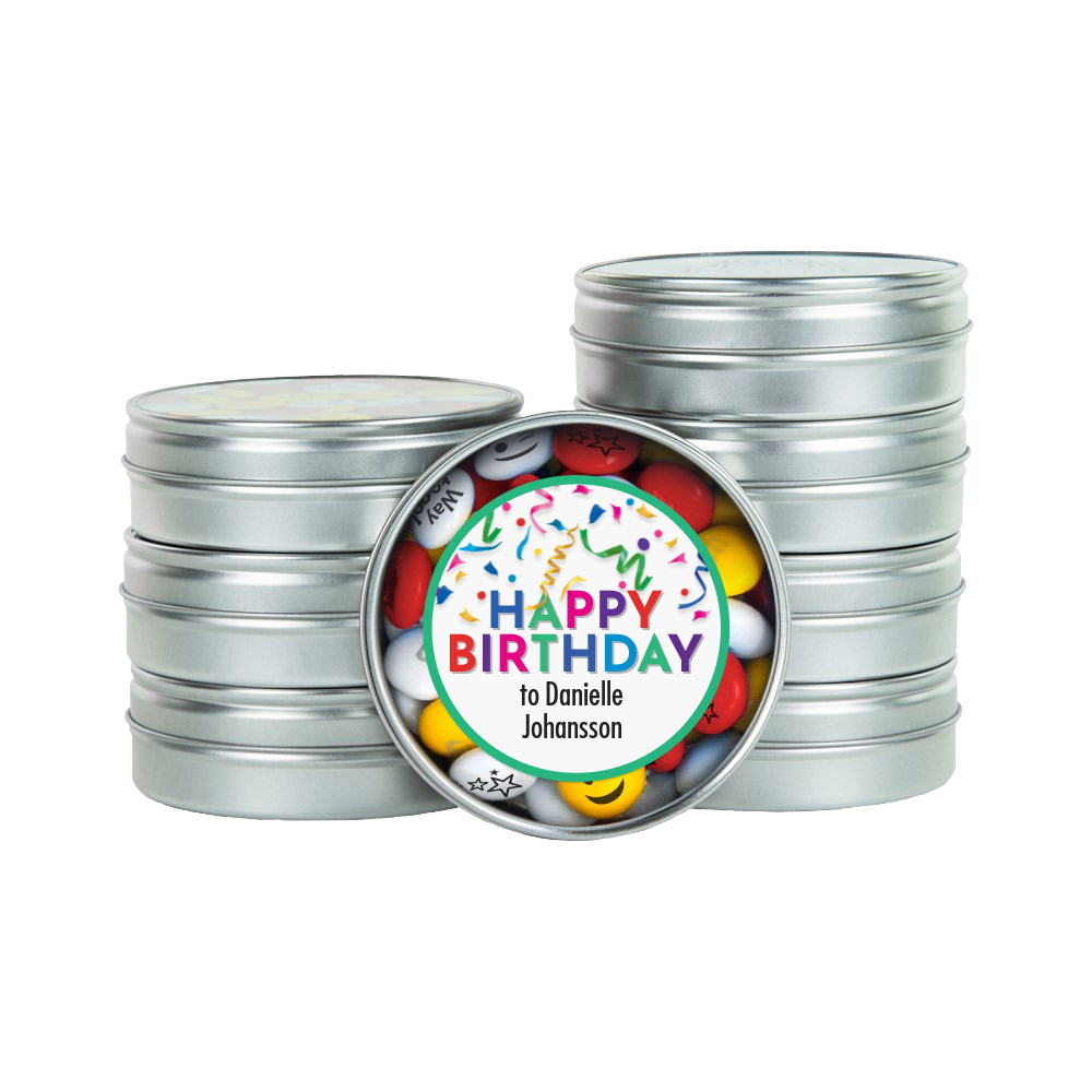 silver favors with custom packaging