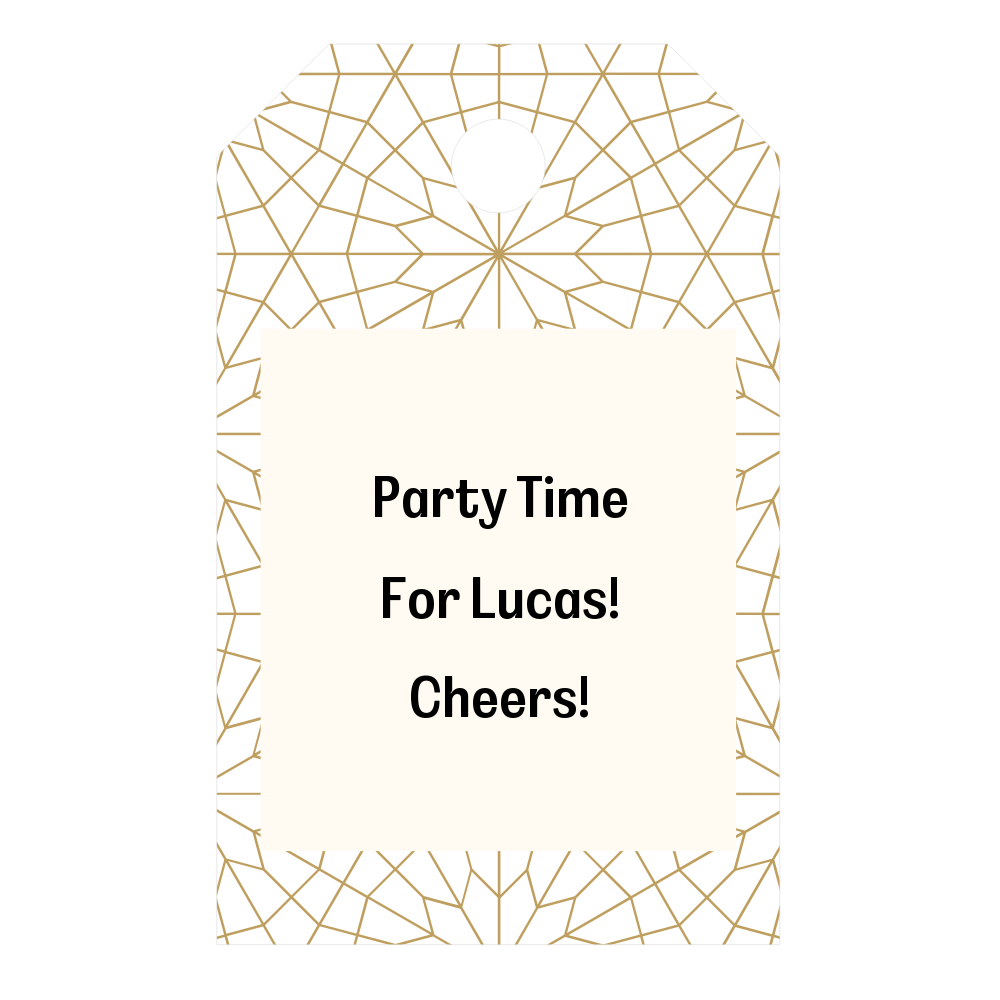 Personalizable accessory birthday label design editable text