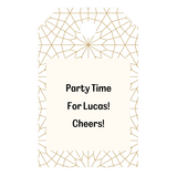 Personalizable accessory birthday label design editable text
