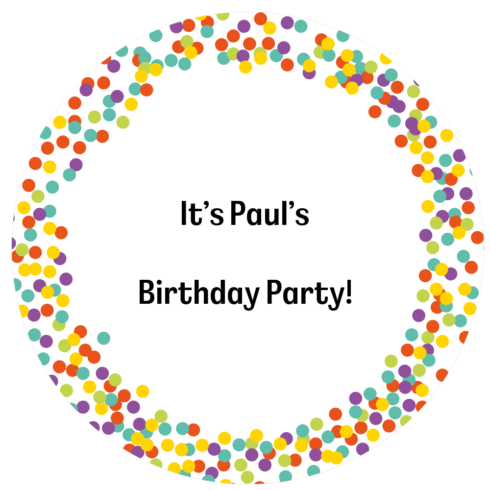 Accessorio personalizzabile adesivo compleanno testo modificabile