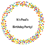 Accessorio personalizzabile adesivo compleanno testo modificabile